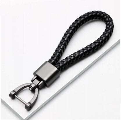 Hand Woven Horseshoe Buckle Leather Car Key Chain/Key Rings Holder - The GoatFind
