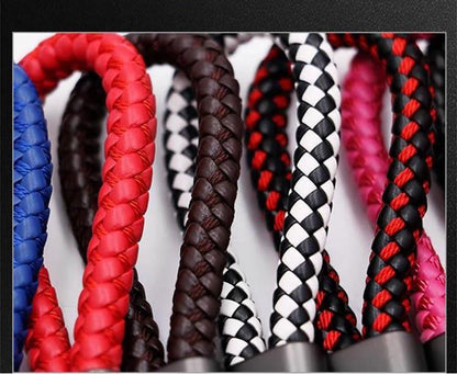 Hand Woven Horseshoe Buckle Leather Car Key Chain/Key Rings Holder - The GoatFind