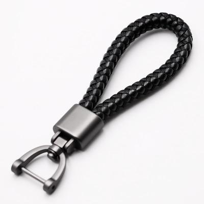 Hand Woven Horseshoe Buckle Leather Car Key Chain/Key Rings Holder - The GoatFind