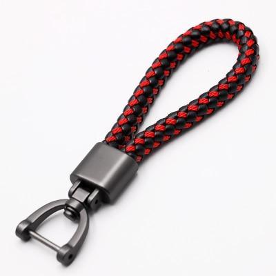 Hand Woven Horseshoe Buckle Leather Car Key Chain/Key Rings Holder - The GoatFind