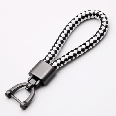 Hand Woven Horseshoe Buckle Leather Car Key Chain/Key Rings Holder - The GoatFind