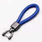 Hand Woven Horseshoe Buckle Leather Car Key Chain/360 Degree Rotating Key Rings Holder Genuine The GoatFind Blue 