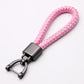 Hand Woven Horseshoe Buckle Leather Car Key Chain/Key Rings Holder - The GoatFind