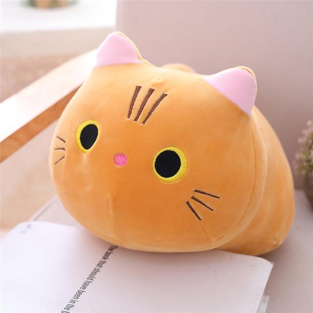 Kawaii Cute Big Eyes Cat Soft Stuffed Pillow Toy The GoatFind 50cm Orange 