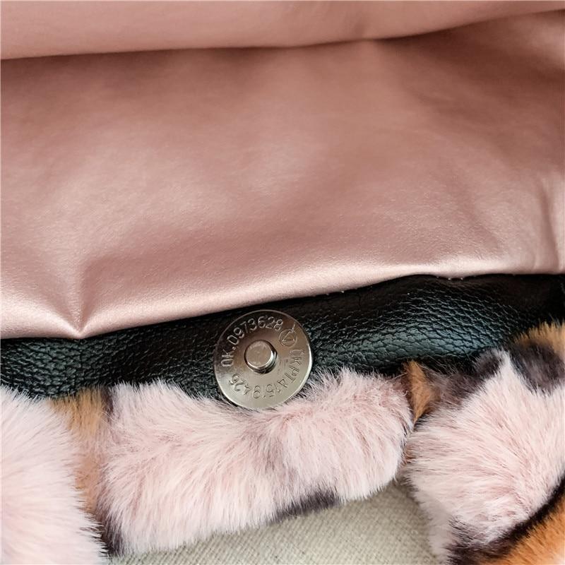 Leaopard Animal Print Plush Shoulder bag/ Soft fur handbag The GoatFind 