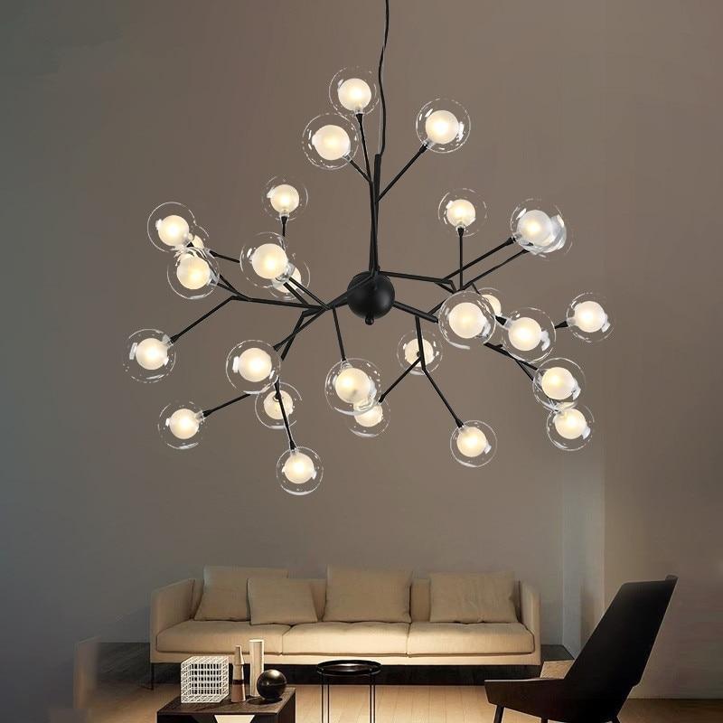 LED firefly sputnik Chandelier/Stylish tree branch chandelier Lamp The G.O.A.T. Find White 9 Lights BLACK Body Color, Warm White