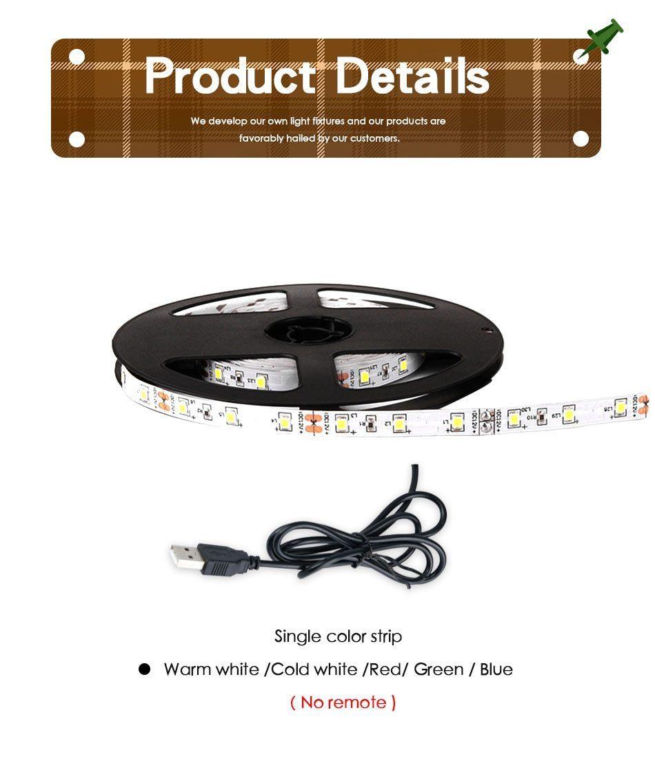 LED Strip Lights -DC 5V 3Key USB Cable Power Flexible 50CM 1M 2M 3M 4M 5M - The GoatFind