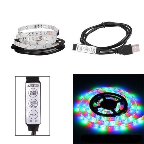 LED Strip Lights -DC 5V 3Key USB Cable Power Flexible 50CM 1M 2M 3M 4M 5M The GoatFind RGB 3KEY Contrllor 0.5m 