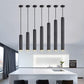 Long Tube LED Pendant Kitchen Island Hanging Lamps The GoatFind Black Body NO-Dimmable L 200mm, Warm White