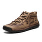 Mens Uber Cool Leather Casual Shoes/Lace up Soft Flat Footwear The G.O.A.T. Find Khaki plush 7 