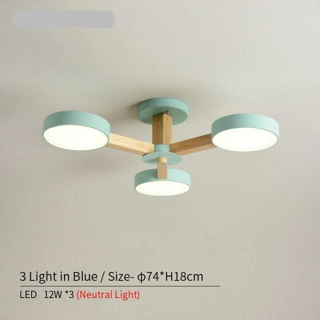 Modern Circular Discs Decor Ceiling Lights The G.O.A.T. Find 3 Light in Blue-NL 
