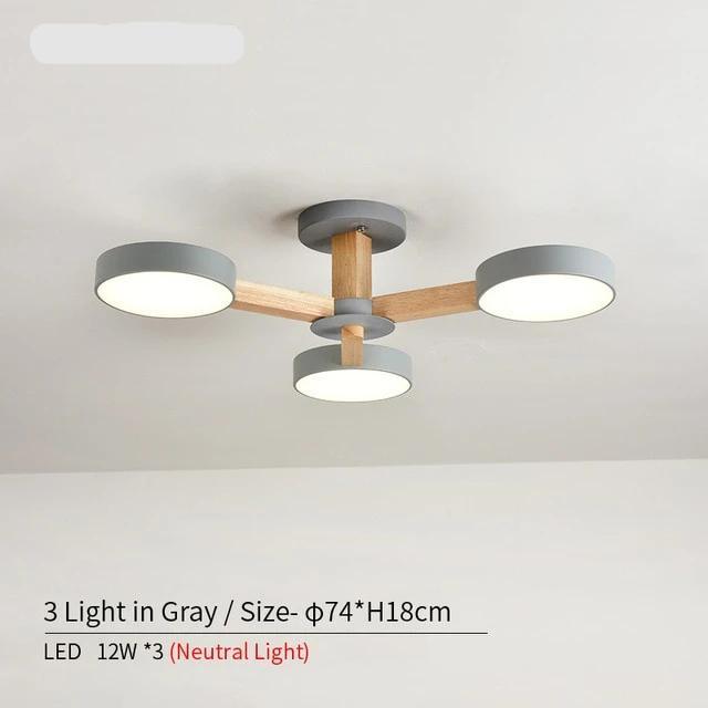 Modern Circular Discs Decor Ceiling Lights The G.O.A.T. Find 3 Light in Gray-NL 