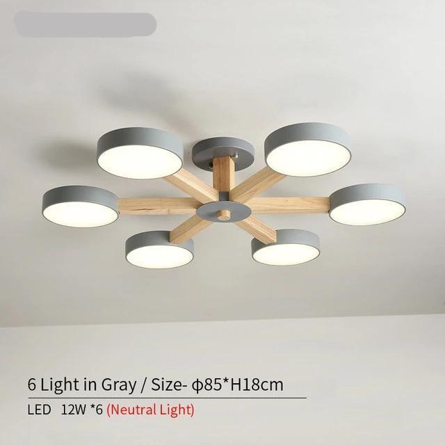 Modern Circular Discs Decor Ceiling Lights The G.O.A.T. Find 6 Light in Gray-NL 