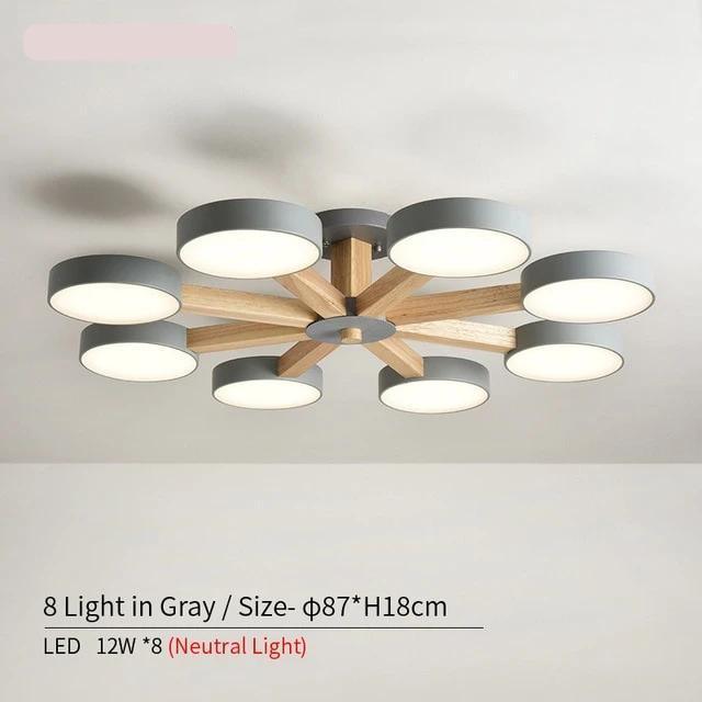 Modern Circular Discs Decor Ceiling Lights The G.O.A.T. Find 8 Light in Gray-NL 