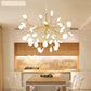 Modern LED FireFly Chandelier Lighting Fixture The G.O.A.T. Find Frosted 27 Lights Golden Body, Warm White 3000K