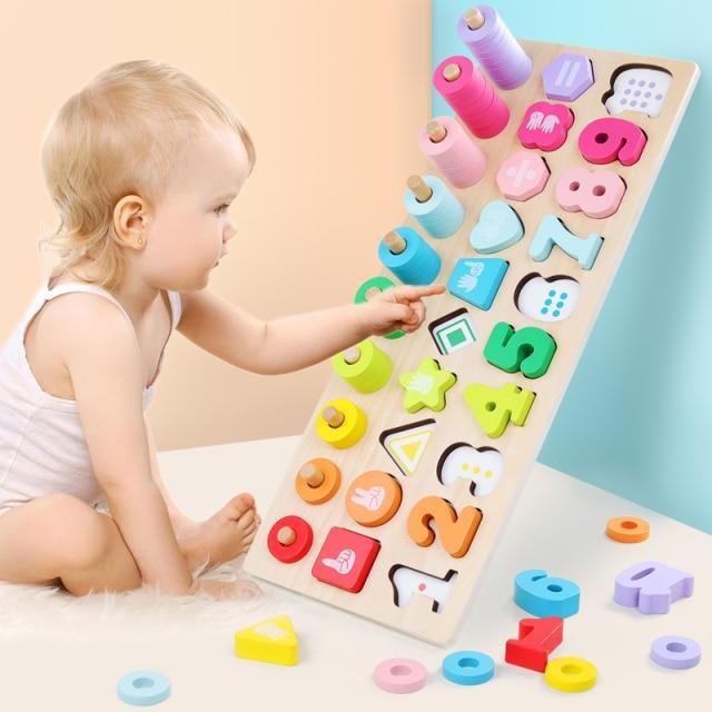 Montessori Early Educational Geometric Shape Cognition Toy/Maths Baby toys The GoatFind Type A 