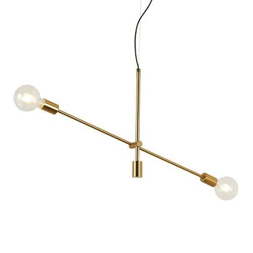 LED Criss Cross Industrial Pendant Hanging Rods Lights - Black Gold The GoatFind 2 heads Gold 