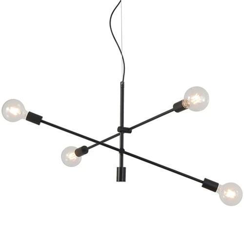 LED Criss Cross Industrial Pendant Hanging Rods Lights - Black Gold The GoatFind 4 heads Black 