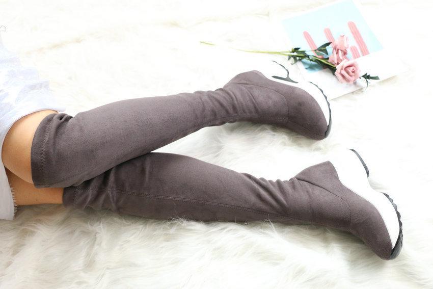Womens Over The Knee Boots/Black Wine red Gray Brown Shoes Casual Long Boots Size 5,6,7,8,9,10,11,12 The GoatFind 