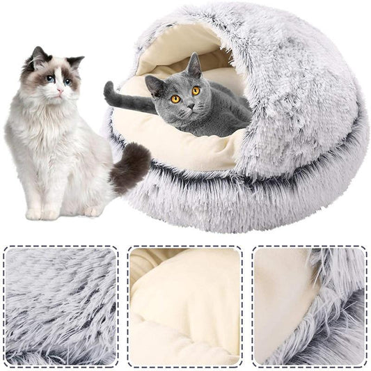 Plush Super Soft Sleeping Cat bed/Small Dog Warm Round Basket Beds The GoatFind 