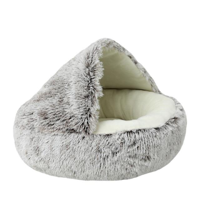Plush Super Soft Sleeping Cat bed/Small Dog Warm Round Basket Beds The GoatFind Coffe 65X65X16cm 