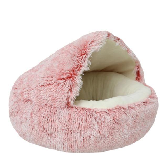Plush Super Soft Sleeping Cat bed/Small Dog Warm Round Basket Beds The GoatFind Pink 65X65X16cm 