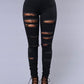 Ripped Skinny jeans - Black/White - The GoatFind