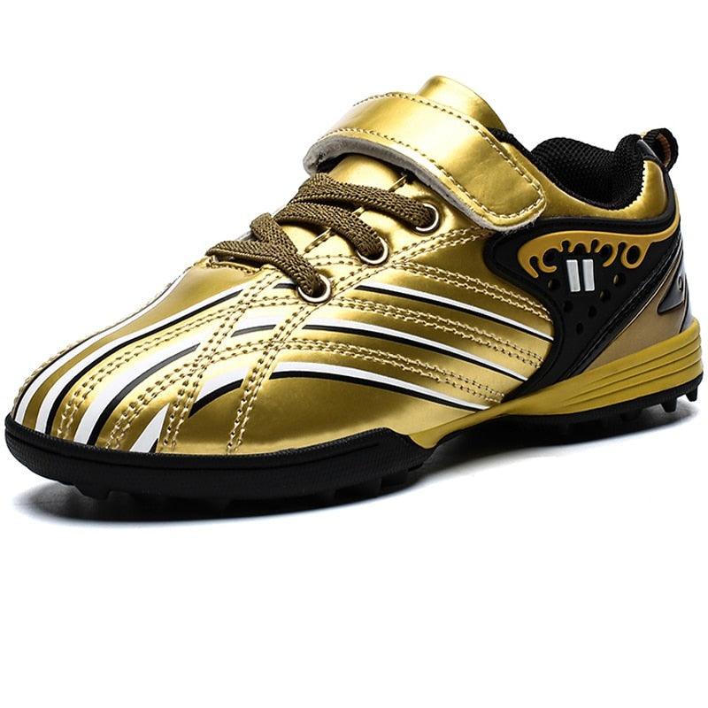 Kids Youth PU Leather Gold Soccer Cleats - The GoatFind Kids Soccer Blue / 11.5, Kids Soccer Blue / 12.5, Kids Soccer Blue / 13.5, Kids Soccer Blue / 1, Kids Soccer Blue / 2, Kids Soccer Blue / 3, Kids Soccer Blue / 3.5, Kids Soccer Blue / 4, Kids Soccer Blue / 5, Kids Soccer Blue / 6