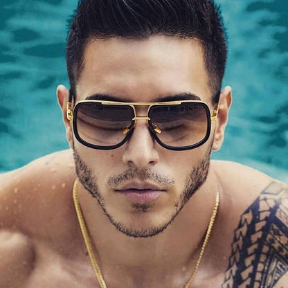 Mens Vintage Wayfarer/Gold Rim/Mens vintage sunglasses - The GoatFind