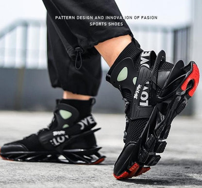GOT VELOCITY Race Off High Top Shoes/ Blade Bounce Zig sole Sneakers - The GoatFind