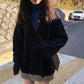 Womens Long Sleeve Solid Colors V Low Neck Cardigan - The GoatFind