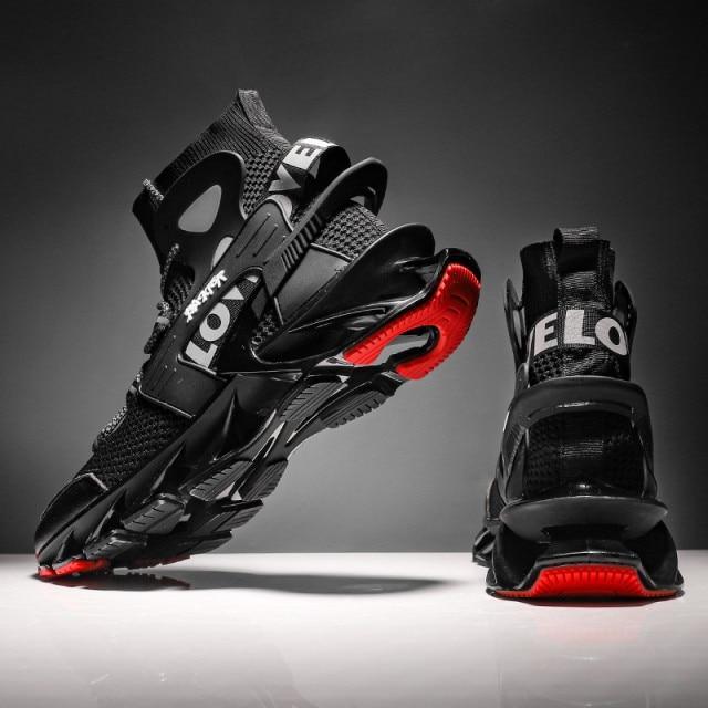 GOT VELOCITY Race Off High Top Shoes/ Blade Bounce Zig sole Sneakers - The GoatFind