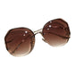 Oversized Gradient Sunglasses/Oval Octagonal Sunglasses - The GoatFind