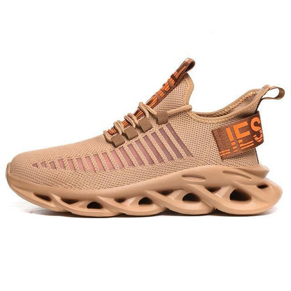 Unisex Brown Tennis Shoes/Yellow Running Sports Sneakers Mens Womens - The GoatFind