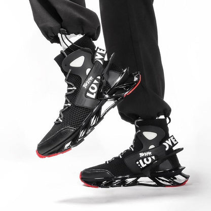 GOT VELOCITY Race Off High Top Shoes/ Blade Bounce Zig sole Sneakers - The GoatFind