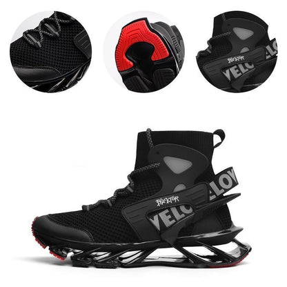 GOT VELOCITY Race Off High Top Shoes/ Blade Bounce Zig sole Sneakers - The GoatFind