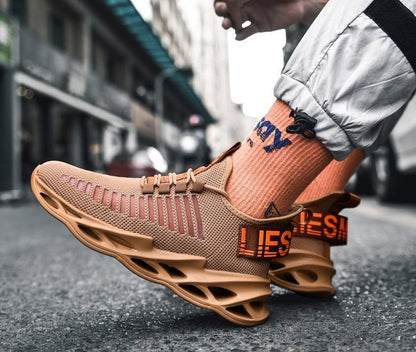 Unisex Brown Tennis Shoes/Yellow Running Sports Sneakers Mens Womens - The GoatFind