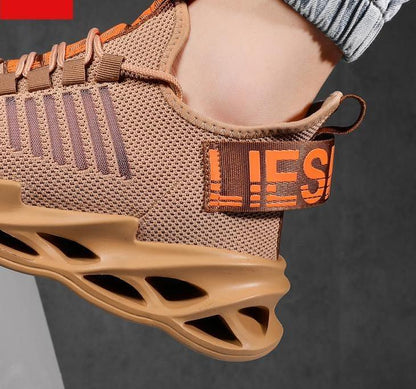 Unisex Brown Tennis Shoes/Yellow Running Sports Sneakers Mens Womens - The GoatFind