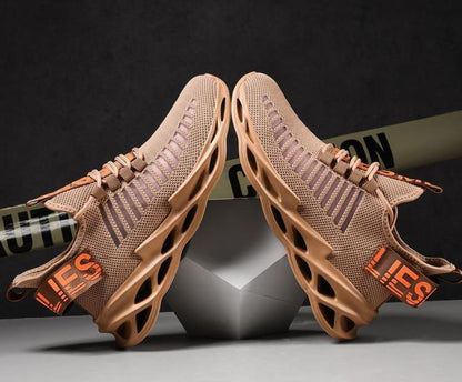 Unisex Brown Tennis Shoes/Yellow Running Sports Sneakers Mens Womens - The GoatFind