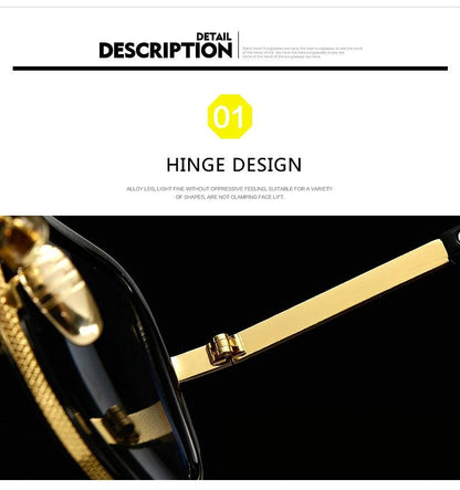 Mens Vintage Wayfarer/Gold Rim/Mens vintage sunglasses - The GoatFind