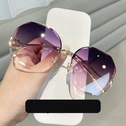 Oversized Gradient Sunglasses/Oval Octagonal Sunglasses - The GoatFind