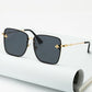 Bee Womens Square Sunglasses/Oversize Rimless Sunglasses Women - The GoatFind