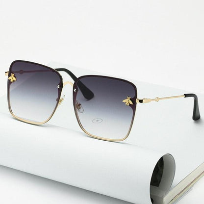 Bee Womens Square Sunglasses/Oversize Rimless Sunglasses Women - The GoatFind