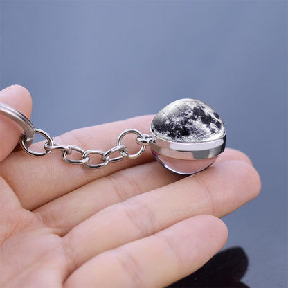 Solar System Galaxy Planet Glass ball Key Rings - The GoatFind