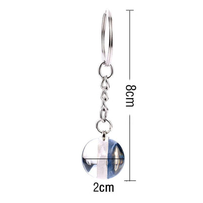 Solar System Galaxy Planet Glass ball Key Rings - The GoatFind