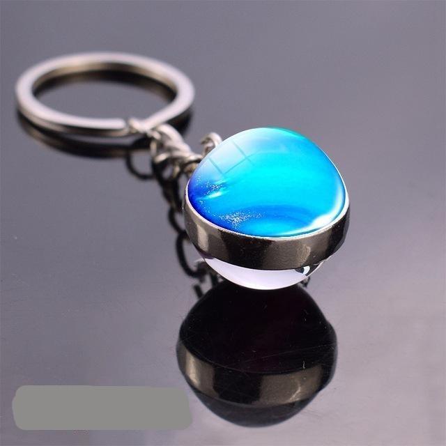 Solar System Galaxy Planet Glass ball Key Rings The G.O.A.T. Find Neptune 