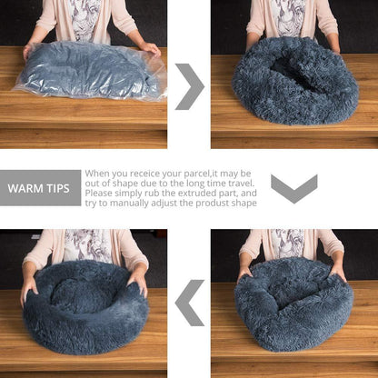 Super Soft Plush Pet Donut Lounger Bed for Dogs/Cats/Pets - All Sizes - The GoatFind