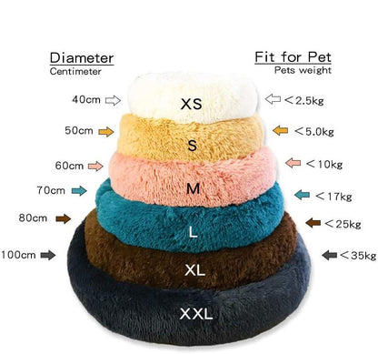 Super Soft Plush Pet Donut Lounger Bed for Dogs/Cats/Pets - All Sizes - The GoatFind