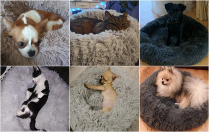 Super Soft Plush Pet Donut Lounger Bed for Dogs/Cats/Pets - All Sizes - The GoatFind