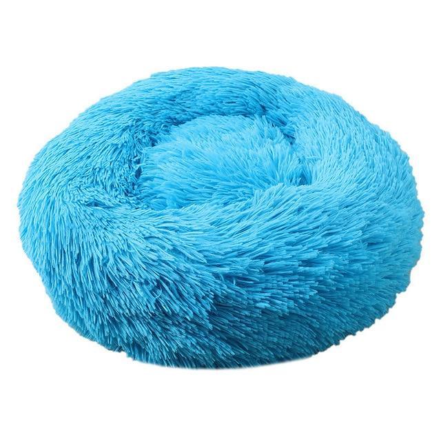Super Soft Plush Pet Donut Lounger Bed for Dogs/Cats/Pets - All Sizes The G.O.A.T. Find Blue L 60CM 